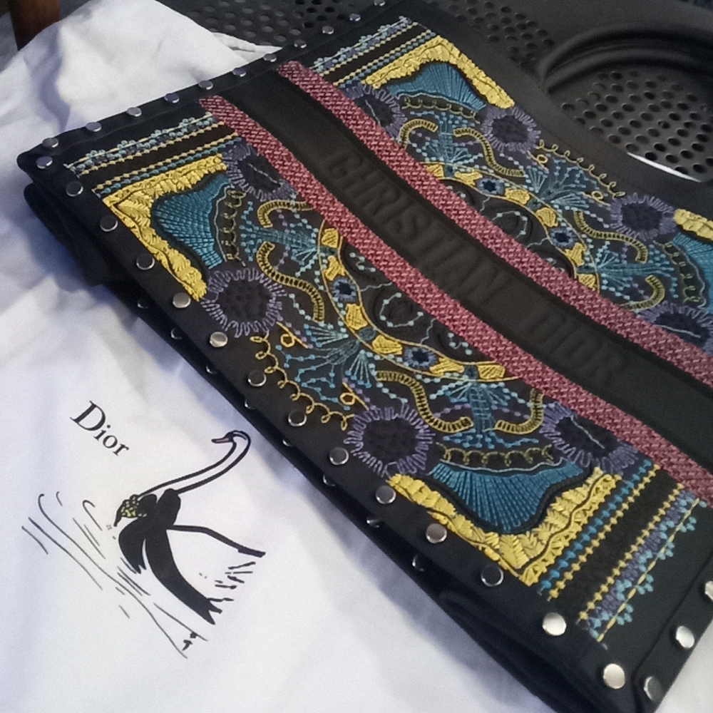 Dior Multicolor Embroidered Tote - Picture 3 of 3